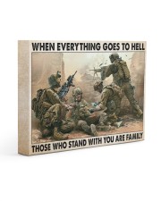 Veteran Gift When Everything Goes To Hell Those Who Stand With You Are Family Gallery Wrapped Canvas Prints tile