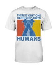 Gift For Dog Lover Bulldog Dangerous Breed Humans Premium Fit Mens Tee tile