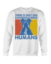 Gift For Dog Lover Bulldog Dangerous Breed Humans Crewneck Sweatshirt tile