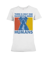 Gift For Dog Lover Bulldog Dangerous Breed Humans Premium Fit Ladies Tee tile
