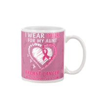 Breast Cancer Awareness Heart I Wear Pink For My Aunt Mug tile