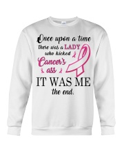 Breast Cancer Awareness There Was Lady Who Kicked Cancer's Asss It Was Me Crewneck Sweatshirt tile