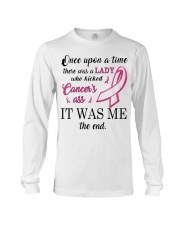 Breast Cancer Awareness There Was Lady Who Kicked Cancer's Asss It Was Me Long Sleeve Tee tile