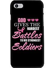 Breast Cancer Awareness God Gives Hardest Battles To His Strongest Soldiers Phone Case tile
