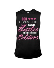 Breast Cancer Awareness God Gives Hardest Battles To His Strongest Soldiers Sleeveless Tee tile