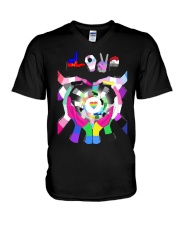 LGBT Pride Gift Hand LGBT Pride V-Neck T-Shirt tile