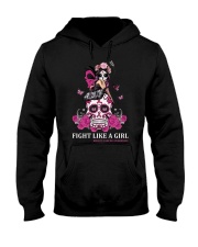 Breast Cancer Awareness Skull Fight Like A Girl Hooded Sweatshirt tile