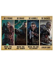 Viking Be Strong Be Brave Be Humble Be Badass Horizontal Poster tile