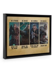 Viking Be Strong Be Brave Be Humble Be Badass 14x11 Black Floating Framed Canvas Prints thumbnail