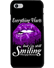 Fibromyalgia Awareness Lip Everything Hurts Phone Case tile