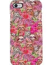 Gift For Sloth Lover Sloths And Flowers Phone Case i-phone-8-case