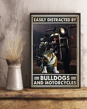 Racing Gift Easily Distracted By Bulldogs And Motorcycles 11x17 Poster lifestyle-poster-3