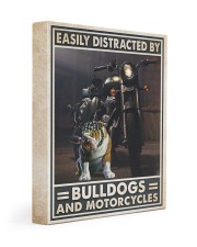 Racing Gift Easily Distracted By Bulldogs And Motorcycles Gallery Wrapped Canvas Prints tile