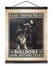 Racing Gift Easily Distracted By Bulldogs And Motorcycles Hanging Canvas tile
