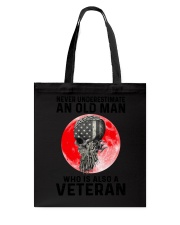 Veteran Gift Skull Blood Moon Never Underestimate An Old Man Who Is A Veteran Tote Bag tile