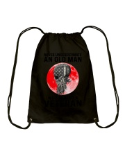 Veteran Gift Skull Blood Moon Never Underestimate An Old Man Who Is A Veteran Drawstring Bag tile