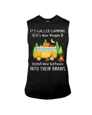 Camping Lover It's Called Camping It's How People Install New Software Sleeveless Tee tile