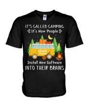 Camping Lover It's Called Camping It's How People Install New Software V-Neck T-Shirt tile