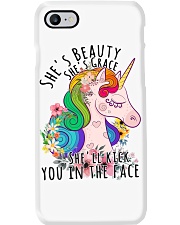 Unicorn Lover She's Beauty She's Grace She' Li Kick You In The Face Phone Case tile