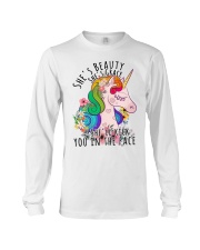 Unicorn Lover She's Beauty She's Grace She' Li Kick You In The Face Long Sleeve Tee tile
