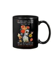 My Smile Hides The Pain I Am A Multiple Sclerosis Warrior Tatoo Girl Mug tile