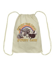 Gift For Raccoon Lover Support Your Local Street Cats Drawstring Bag tile