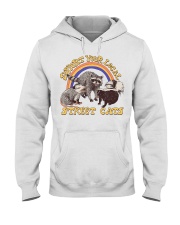 Gift For Raccoon Lover Support Your Local Street Cats Hooded Sweatshirt tile