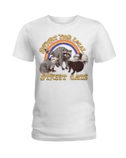 Gift For Raccoon Lover Support Your Local Street Cats Ladies T-Shirt tile