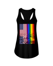 American LGBT Flag Ladies Flowy Tank tile