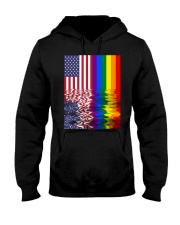 American LGBT Flag Hooded Sweatshirt tile