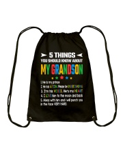 Autism Awareness 5 Things You Should Know About My Grandson Drawstring Bag tile