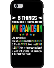 Autism Awareness 5 Things You Should Know About My Grandson Phone Case tile