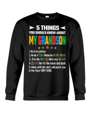Autism Awareness 5 Things You Should Know About My Grandson Crewneck Sweatshirt tile
