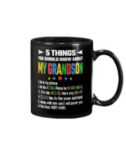 Autism Awareness 5 Things You Should Know About My Grandson Mug tile