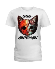 Cat Lover Chchch Meow Meow Meow Ladies T-Shirt tile