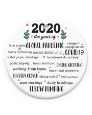 2020 The Year Of Global Pandemic Circle Ornament Circle Ornament (Porcelain) tile