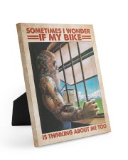 Racing Lover Old Man Sometimes I Wonder If My Bike Is Thinking About Me Easel-Back Gallery Wrapped Canvas tile
