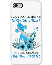 Diabetes Awareness I Can Do All Things Through Christ Strengthens Me Fighting Phone Case tile