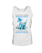 Diabetes Awareness I Can Do All Things Through Christ Strengthens Me Fighting Unisex Tank tile