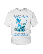 Diabetes Awareness I Can Do All Things Through Christ Strengthens Me Fighting Youth T-Shirt tile