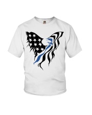 Police Gift USA Flag Eagle Youth T-Shirt tile