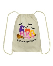 Awareness Boo Scare Away Breast Cancer Drawstring Bag tile