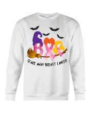 Awareness Boo Scare Away Breast Cancer Crewneck Sweatshirt tile