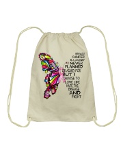 Breast Cancer Is A Journey I Never Planed But Choose To Love Life And Fight Butterfly Drawstring Bag tile