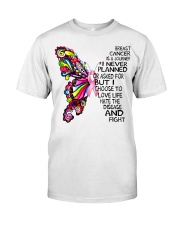 Breast Cancer Is A Journey I Never Planed But Choose To Love Life And Fight Butterfly Classic T-Shirt tile