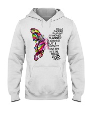 Breast Cancer Is A Journey I Never Planed But Choose To Love Life And Fight Butterfly Hooded Sweatshirt tile