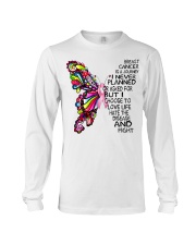 Breast Cancer Is A Journey I Never Planed But Choose To Love Life And Fight Butterfly Long Sleeve Tee tile