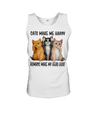 Cat Lover Cats Make Me Happy Humans Make My Head Hurt Unisex Tank tile