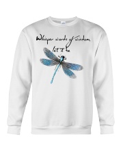 Animal Lover Dragonfly Whisper Words Of Wisdom Crewneck Sweatshirt tile