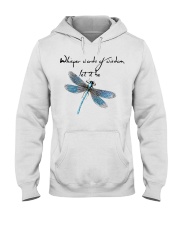 Animal Lover Dragonfly Whisper Words Of Wisdom Hooded Sweatshirt tile